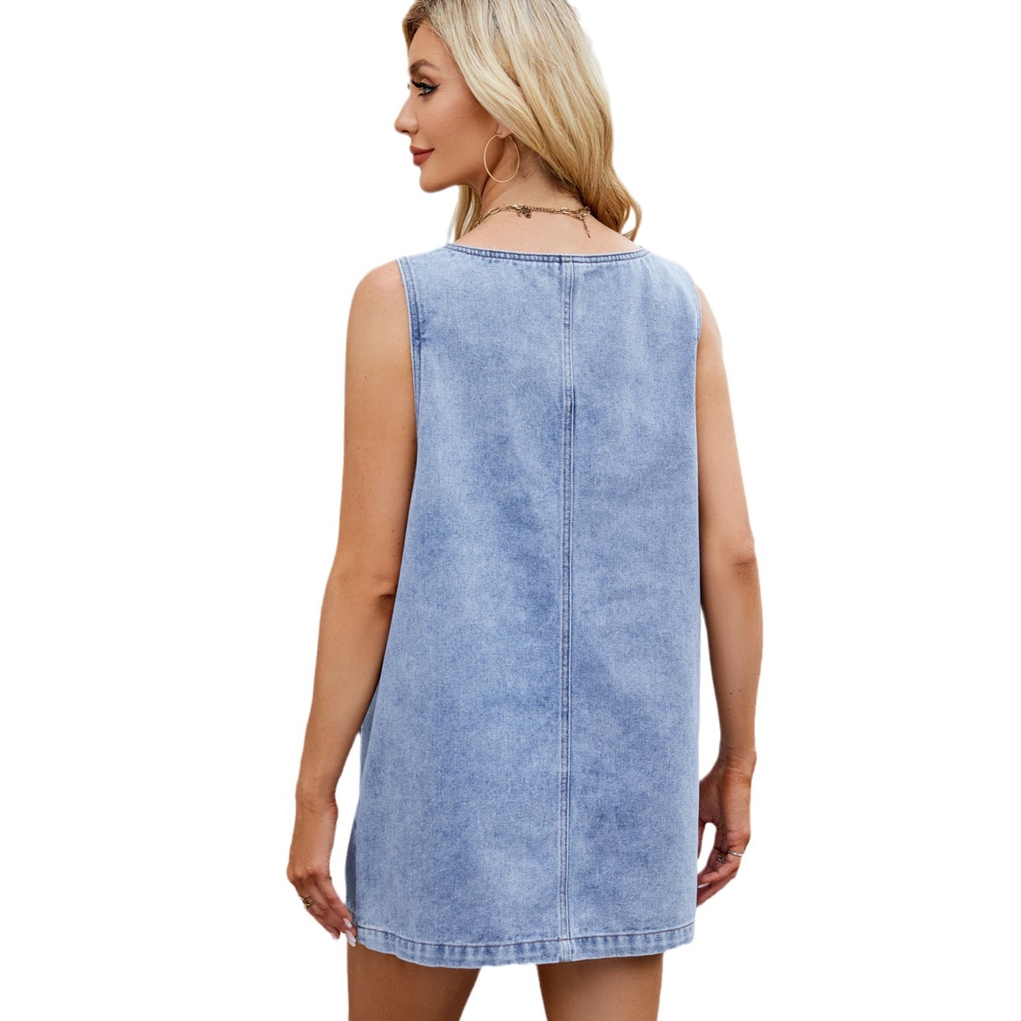 Women's Washed Denim Suspender Midi Sexy Skirts