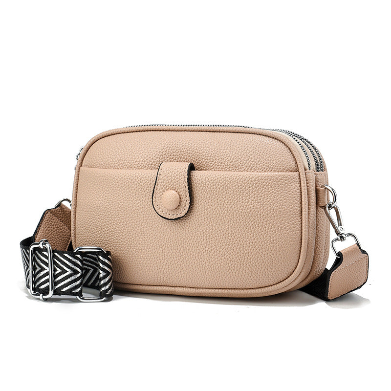Women's Popular Summer Mom Style Soft Leather Shoulder Bags