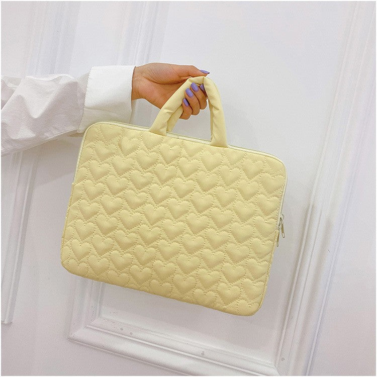 Quilted Peach Heart Notebook Inner Protective Bags