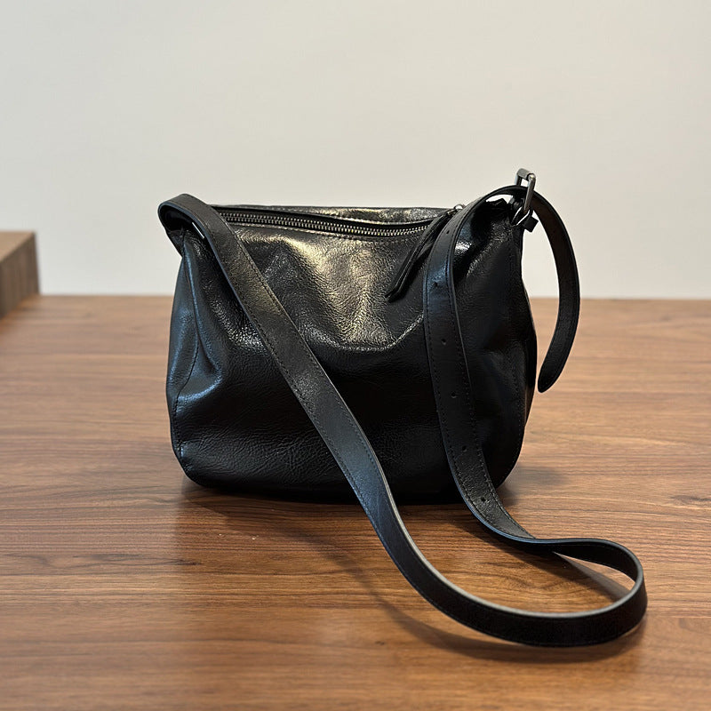 Women's Style Vegetable Tanning Leather Genuine High Crossbody Bags