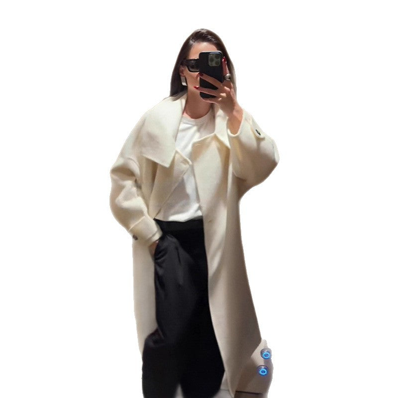 Women's Color Elegant Style Stand Collar Button Coats
