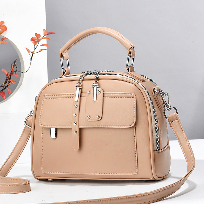 Women's Fashion Leather Silk Large Capacity Crossbody Bags