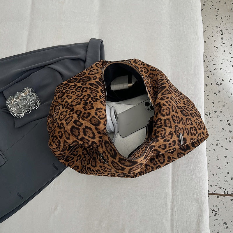 Vintage Leopard Print Design Simple Comfortable Shoulder Bags