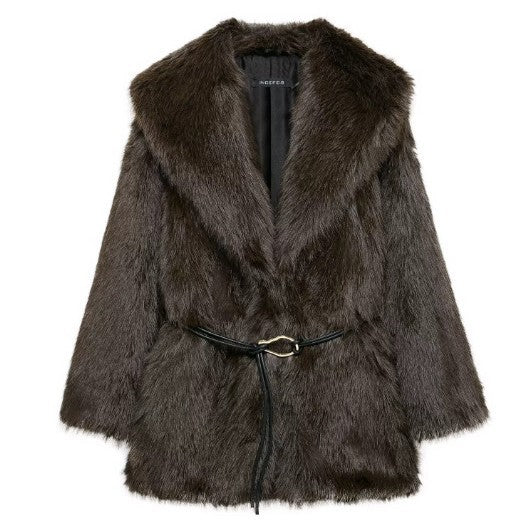 Women's Street Fashion Faux Fur Warm Coats