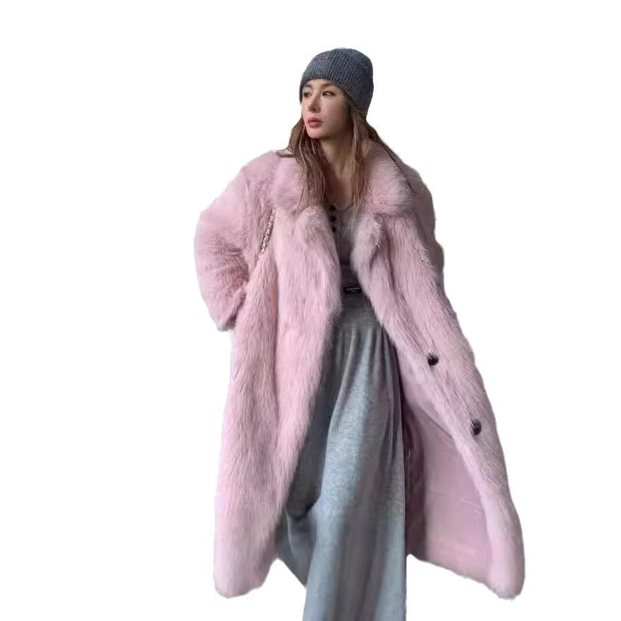 Women's Fur Loose Faux Korean Large Lapel Coats