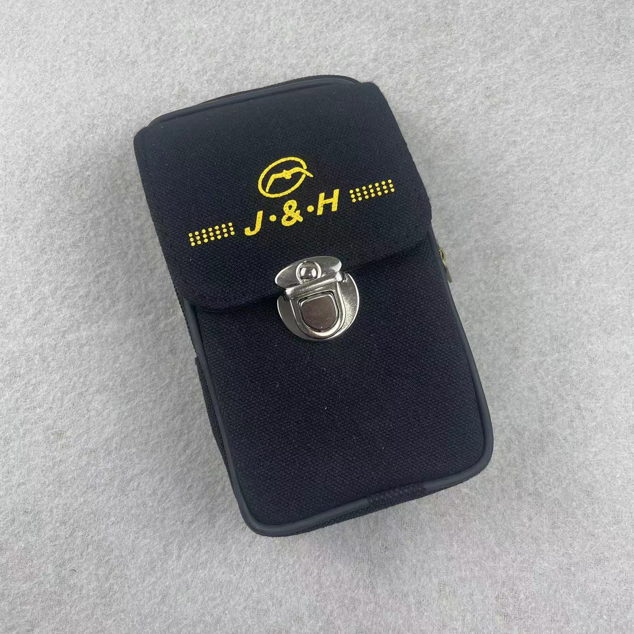 Men's Mobile Washed Cloth Horizontal Hanging Phone Bags