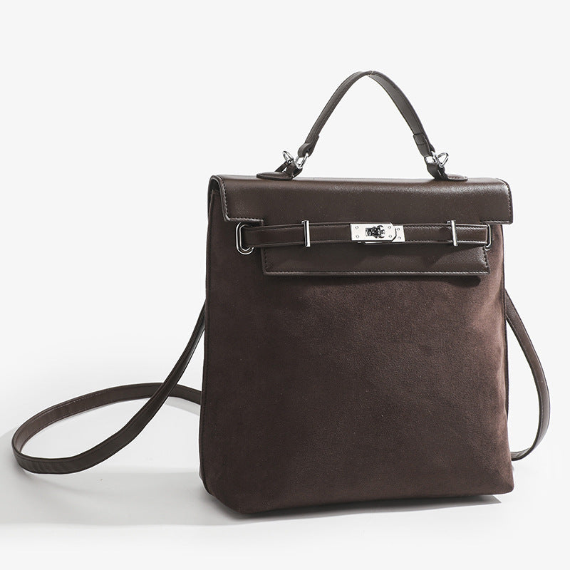Women's Large Capacity Vintage Frosted Cow Leather Backpacks