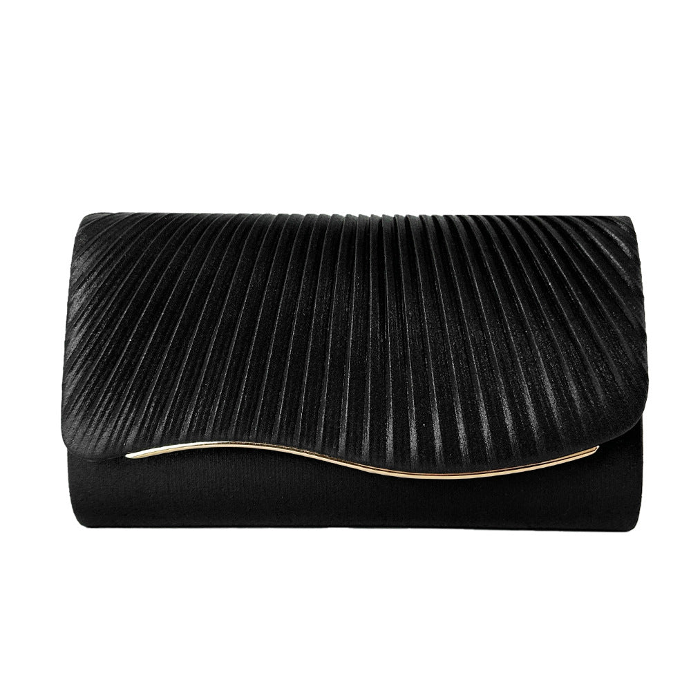 Simple Wrinkle Clutch Metal Wave Iron Evening Bags