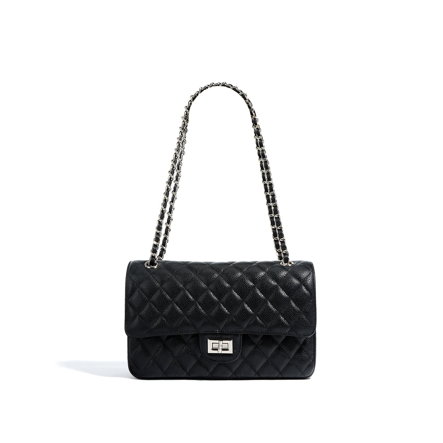 Caviar Rhombus Chain First Layer Cowhide Classic Armpit Bags