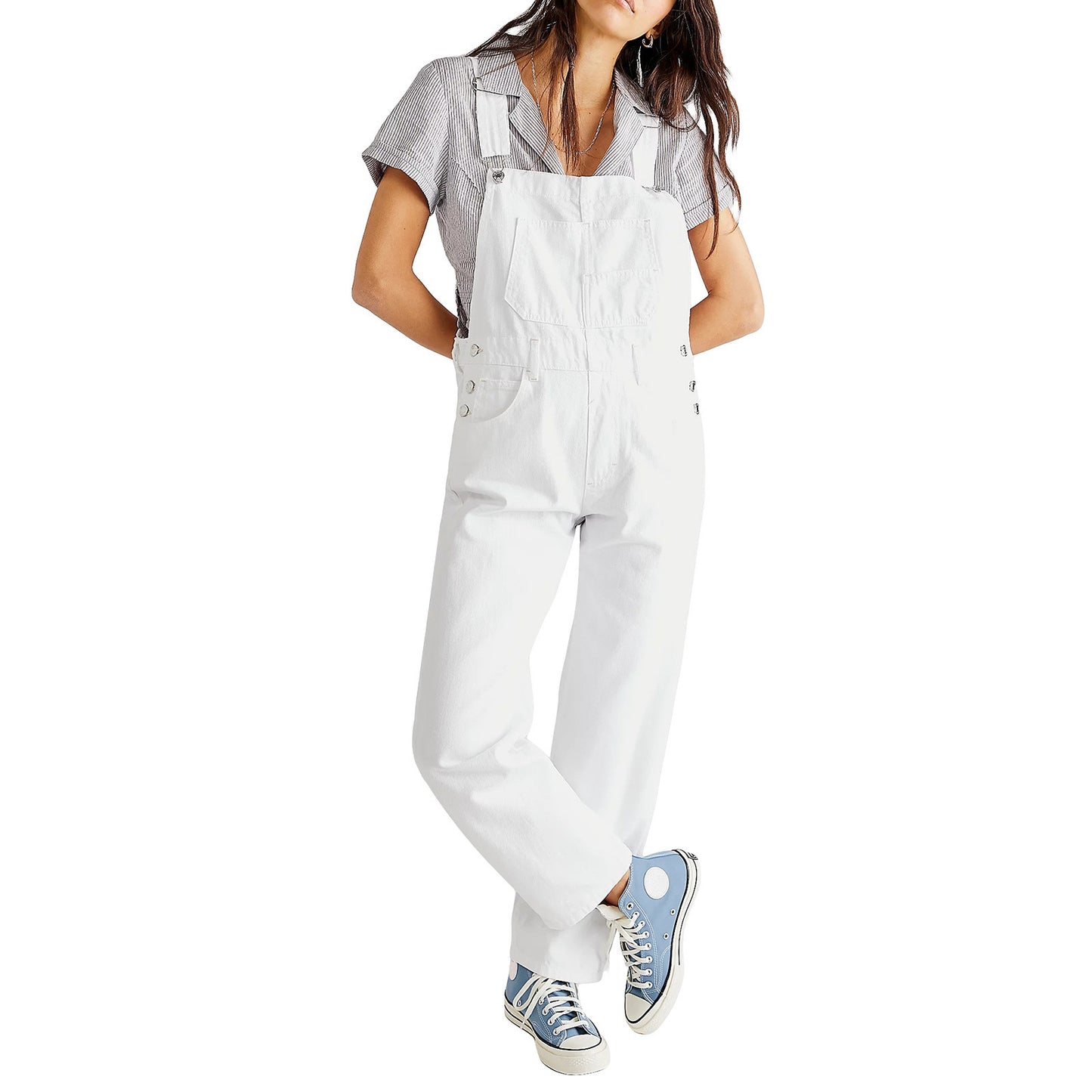 Women's Casual Loose Denim Trousers Overalls Jeans