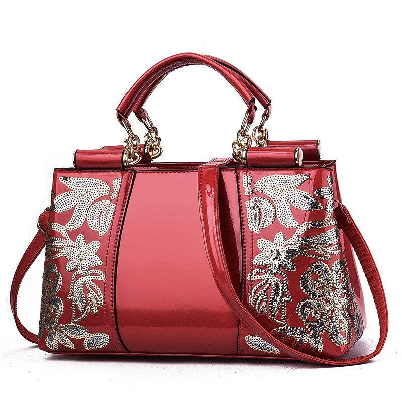 Women's Shiny Bridal Wedding Elegant Large Capacity Shoulder Bags