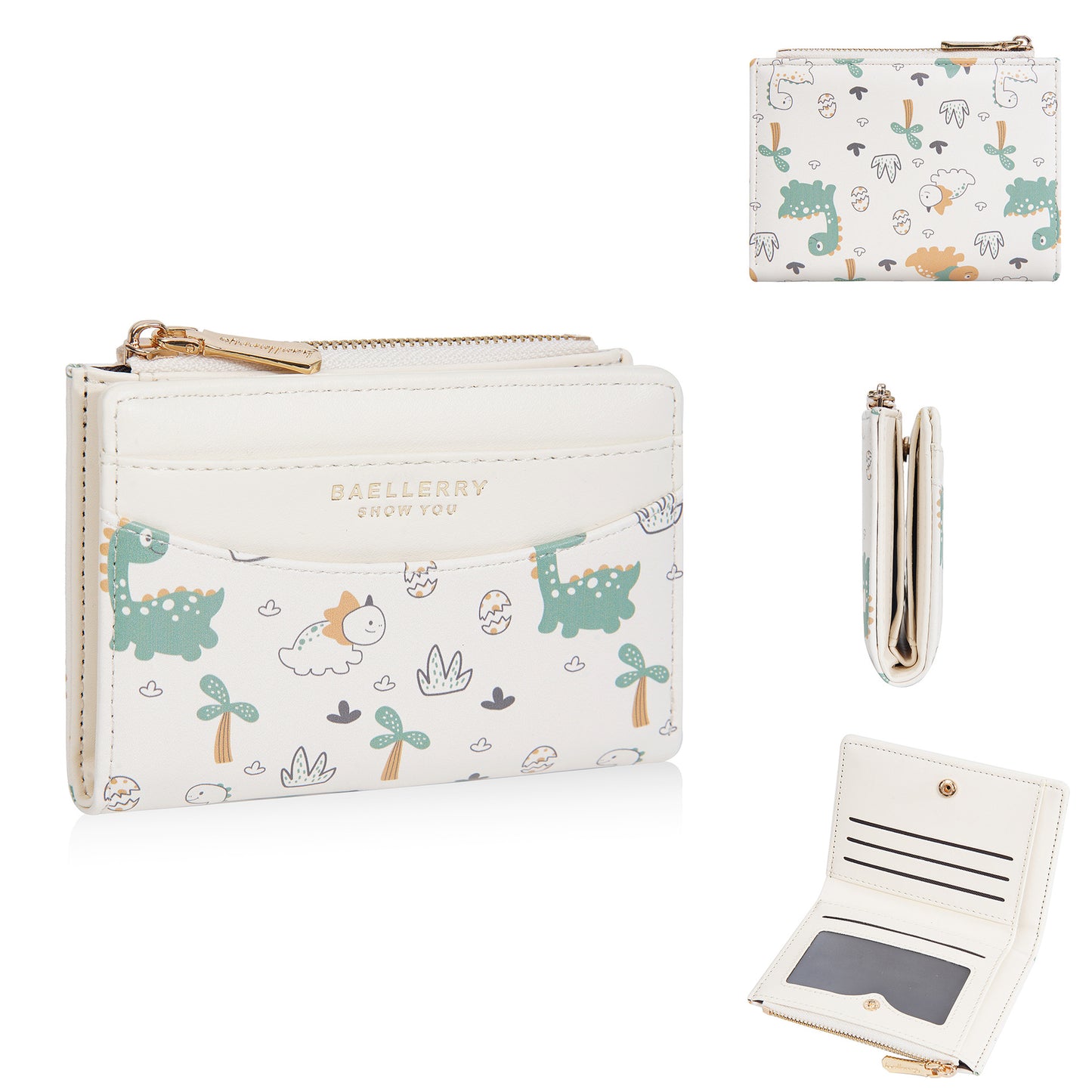 Women's Short Cartoon High-grade Multiple Slots Zipper Ladies Wallets