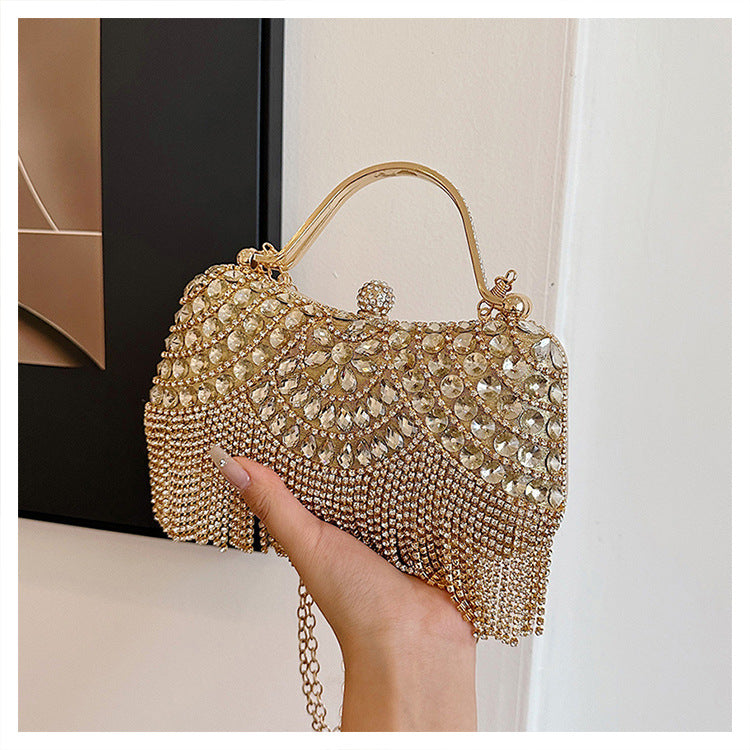 Rhinestone Tassel Portable Banquet Fashion Wear Evening Bags