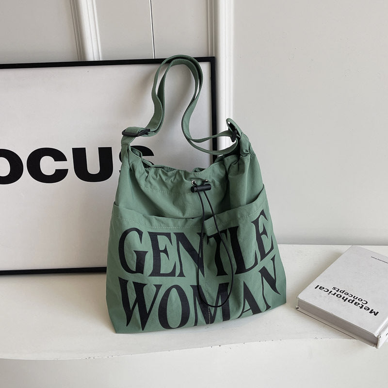 Unique Slouchy Letter Printing Simple Fashion Shoulder Bags