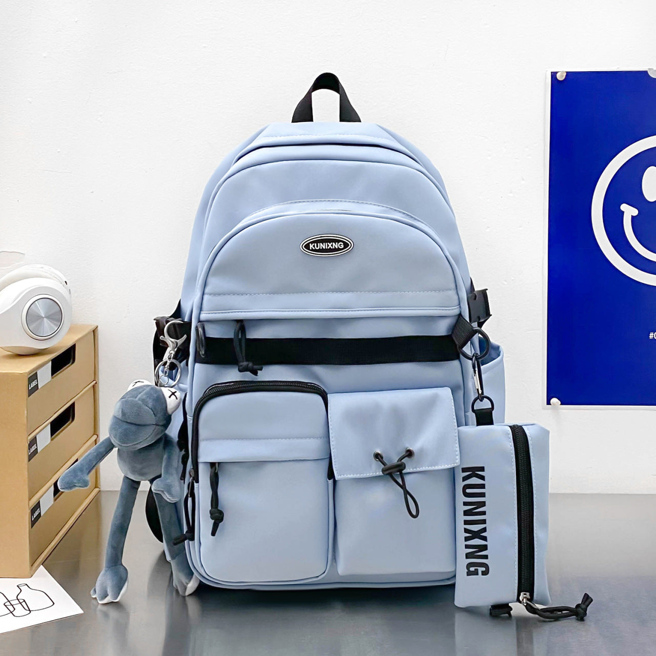 Nylon Good-looking Simple Female College Lightweight Backpacks