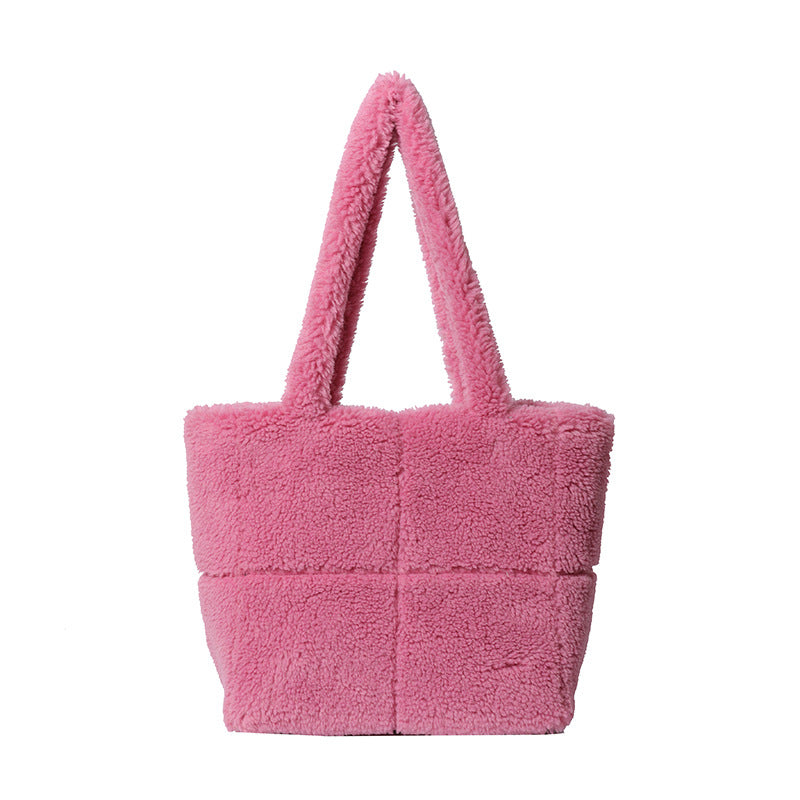 Unique High-grade Plush Trendy Fashion Furry Shoulder Bags
