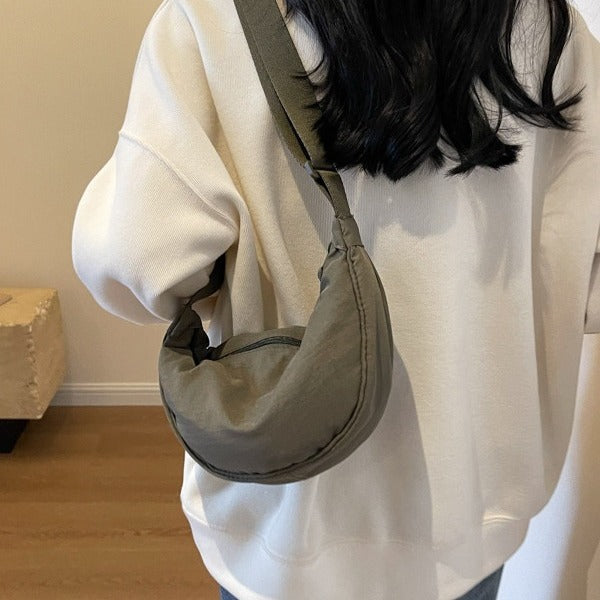Pleated Dumpling Korean Style Solid Color Shoulder Bags
