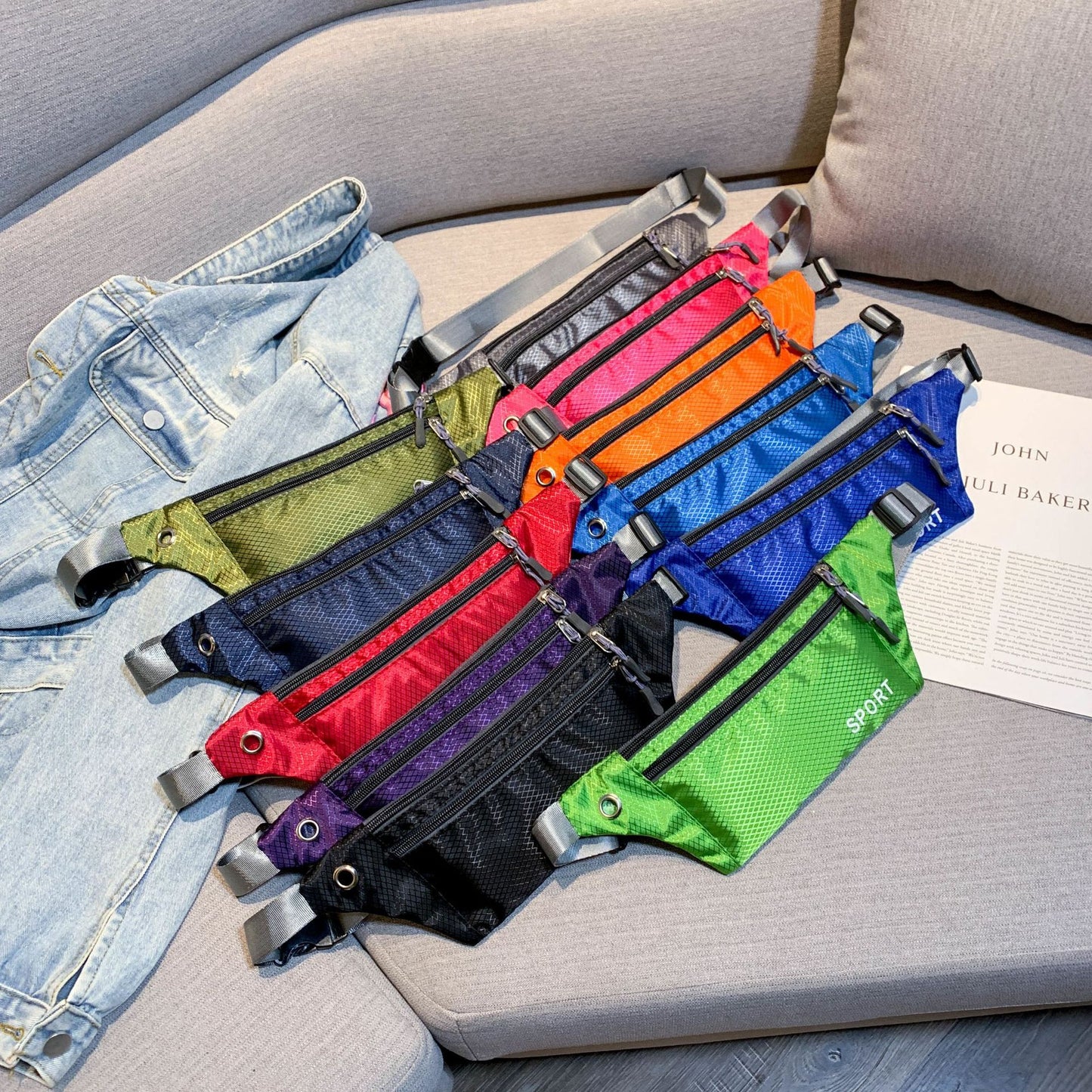 Pattern Close-fitting Leisure Running Fitness Walking Men's Waist Packs