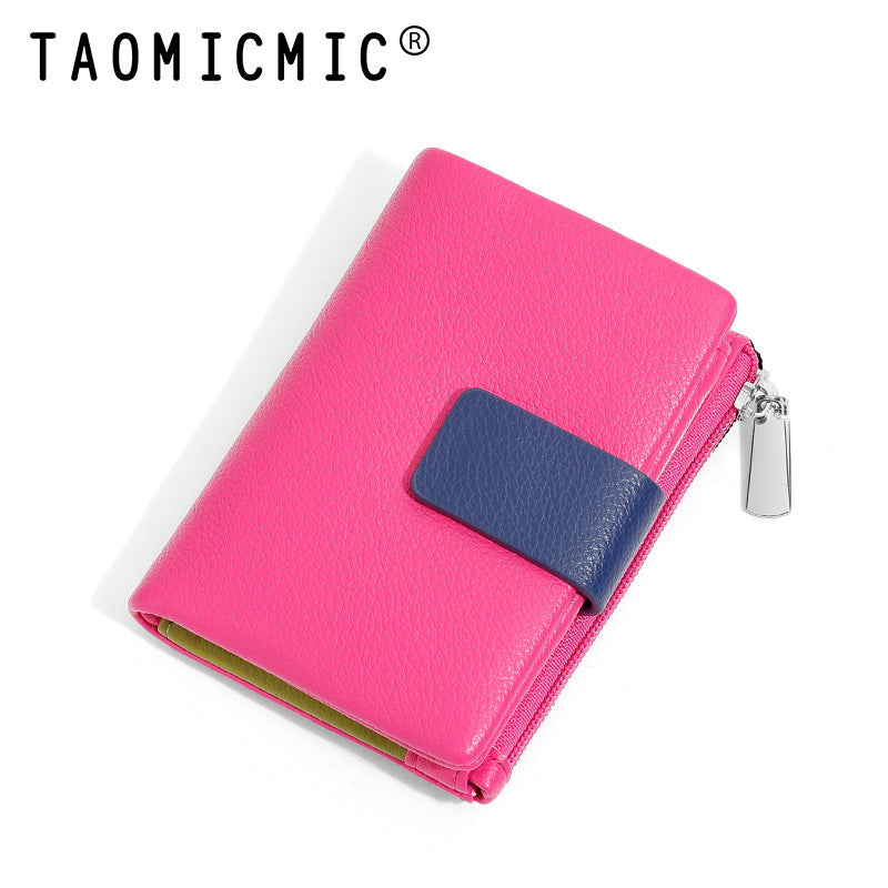 Women's Short High-grade Two Fold Multiple Slots Ladies Wallets