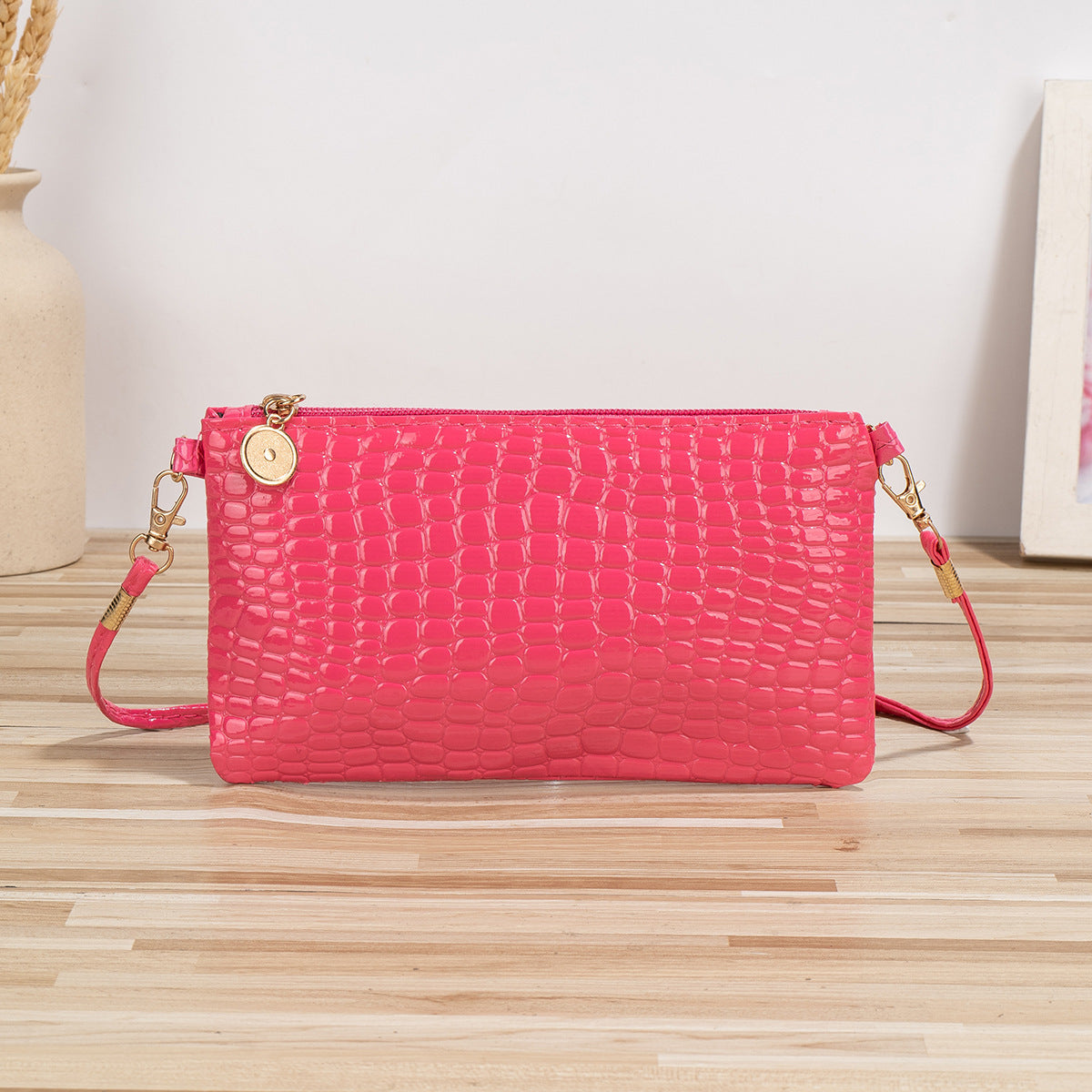 Crocodile Pattern Clutch Mini Female Mobile Crossbody Bags
