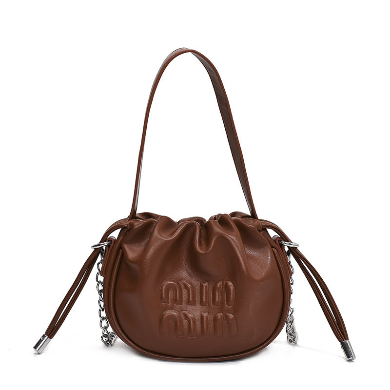 Children's Trendy Summer Drawstring Western Style Pleated Crossbody Bags