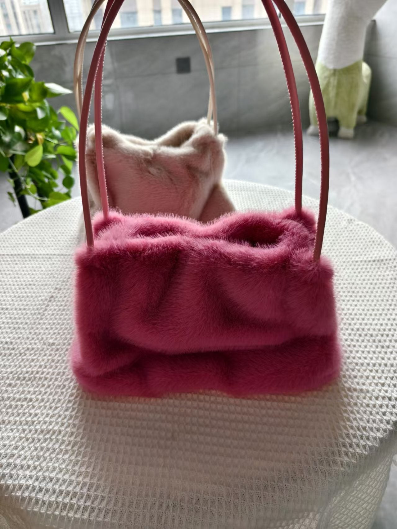 Women's Cool Plush Fur Furry Korean Bags