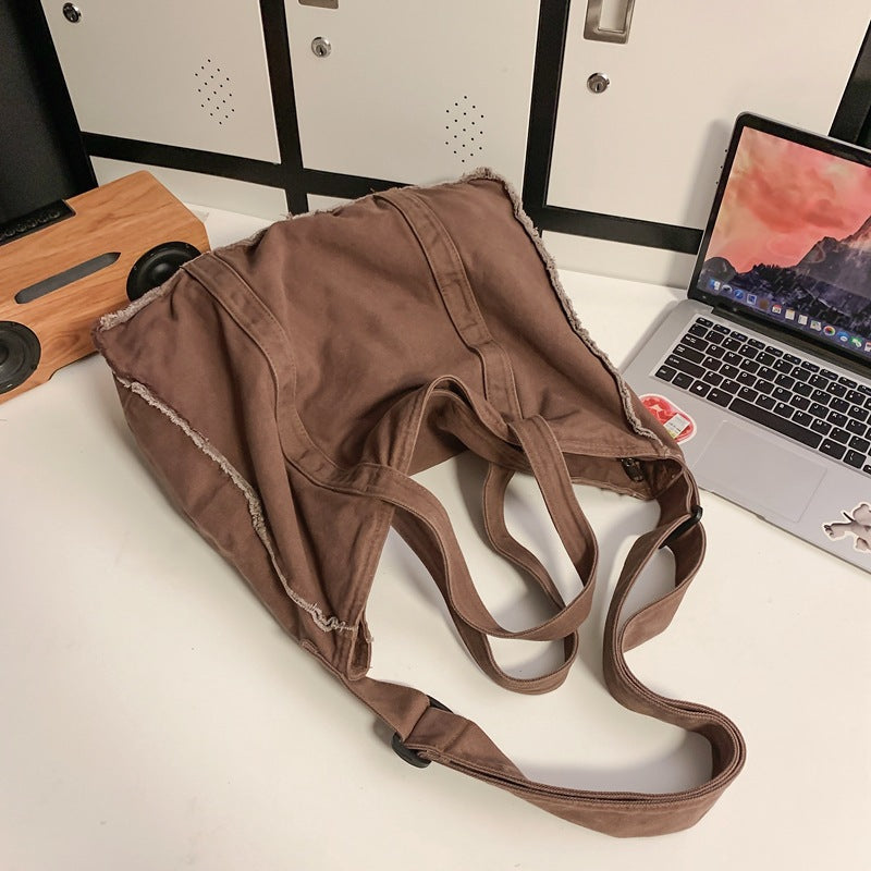 Women's & Men's & Retro Large Capacity Personalized Frayed Bags
