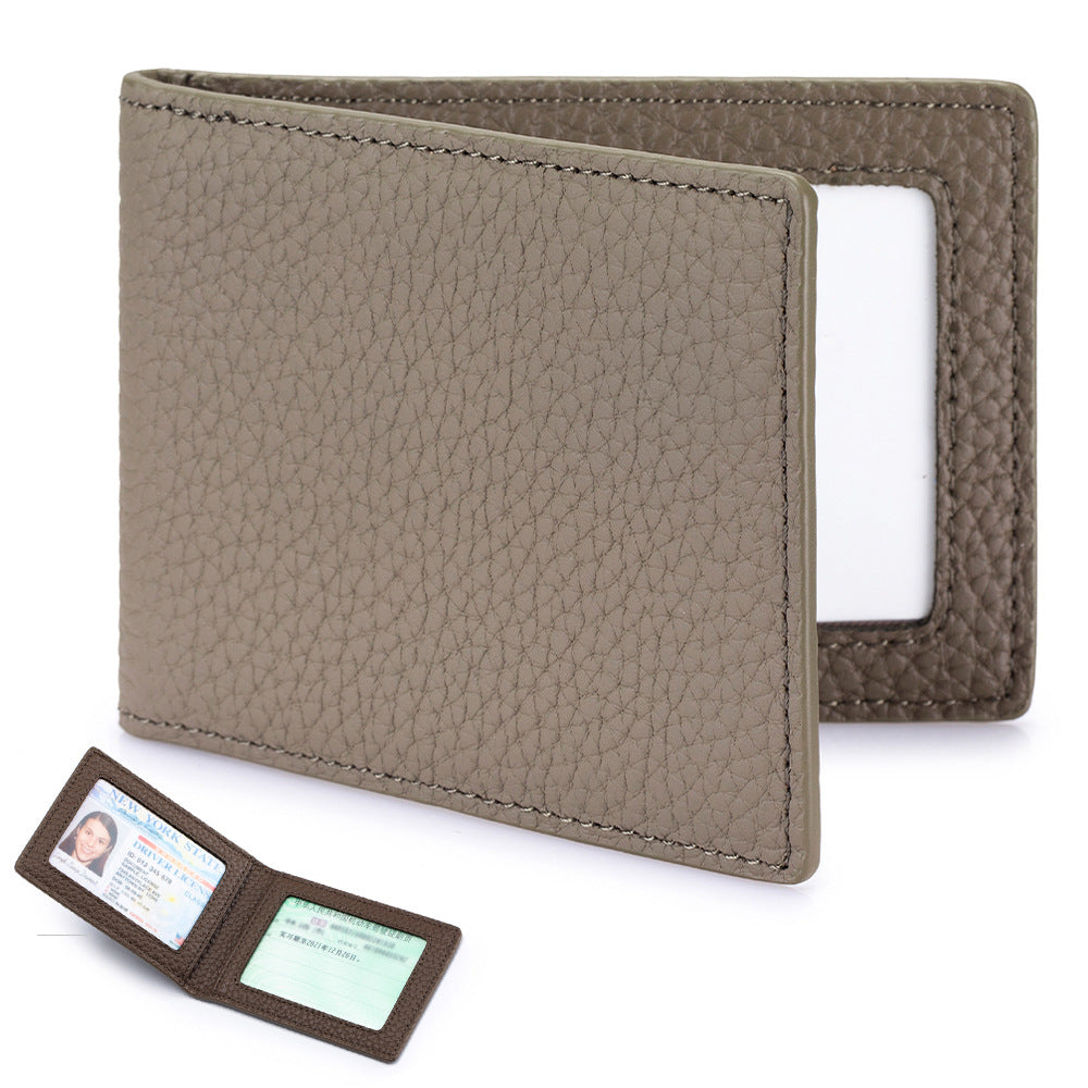 First Layer Cowhide Document Genuine Leather Id Package