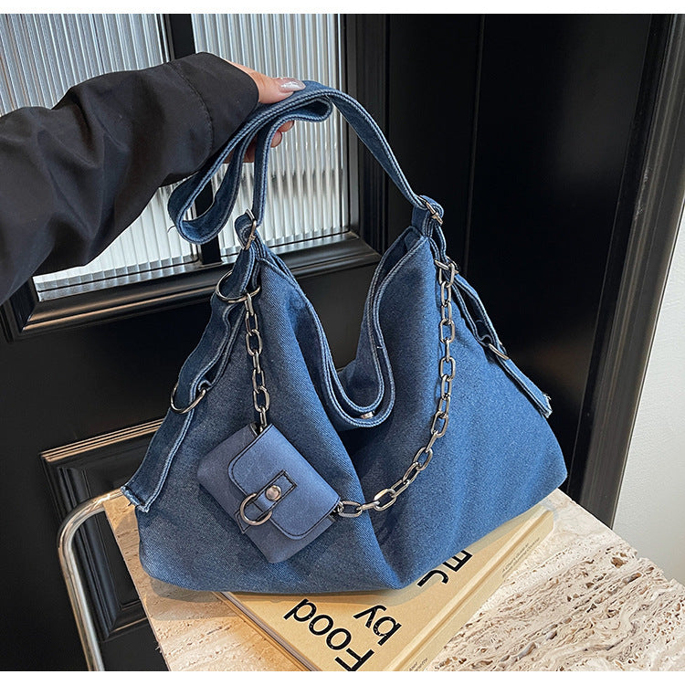 Women's Design Style Large Capacity Retro Denim Bags
