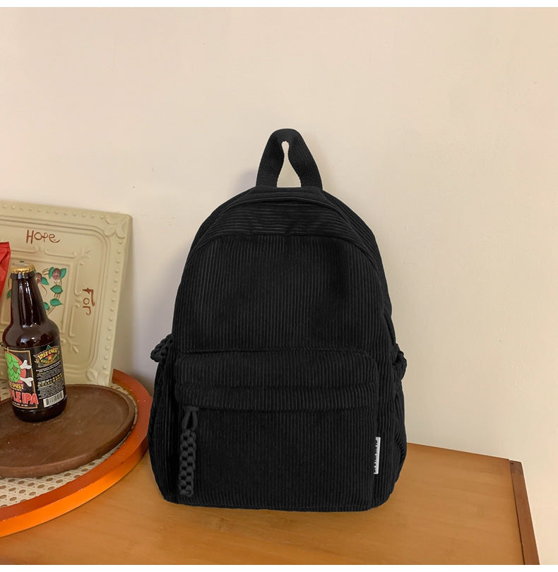 Soft Campus College Style Solid Color Backpacks
