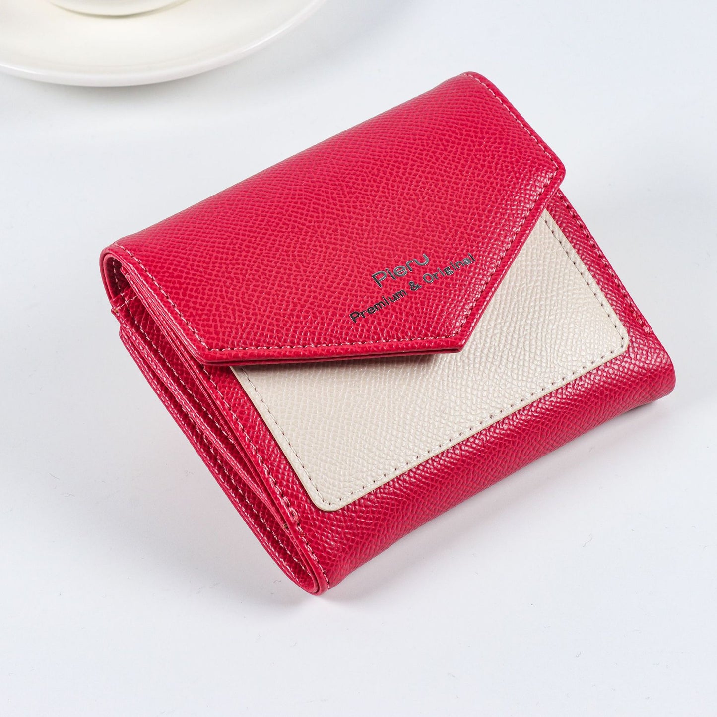 Women's Korean Style Color Matching Short Fashion Coin Purses