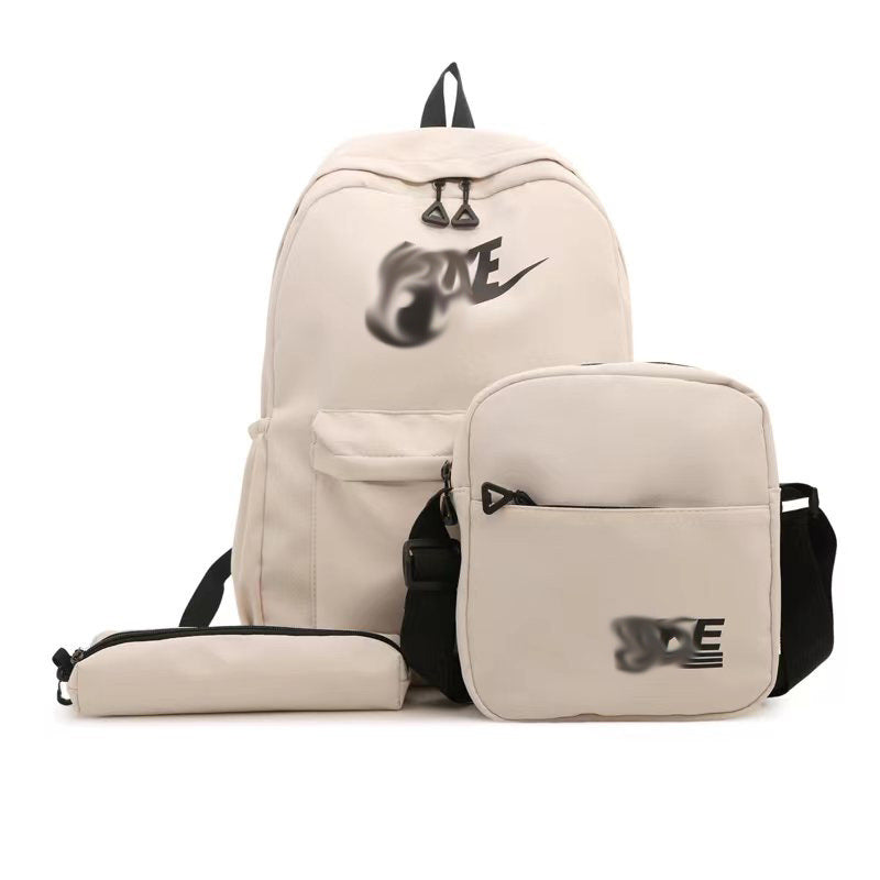 Elegant Slouchy Three-piece Trendy College Exercise Backpacks