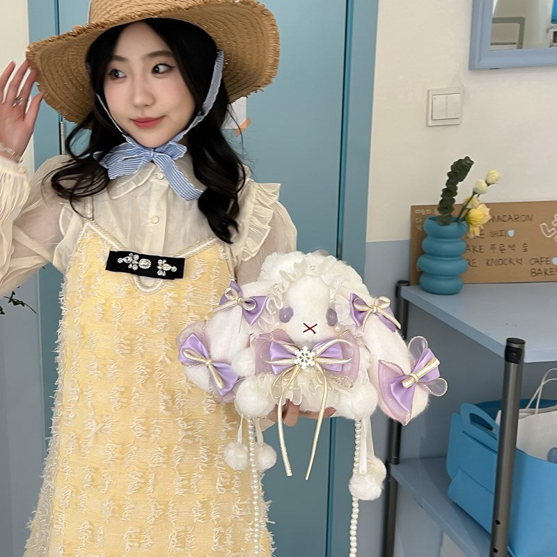 Lolita Rabbit Handmade Lop Eared Doll Crossbody Bags