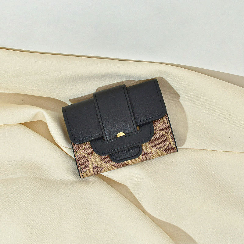 Women's Trendy Fashion Korean Zipper Expanding Card Holder