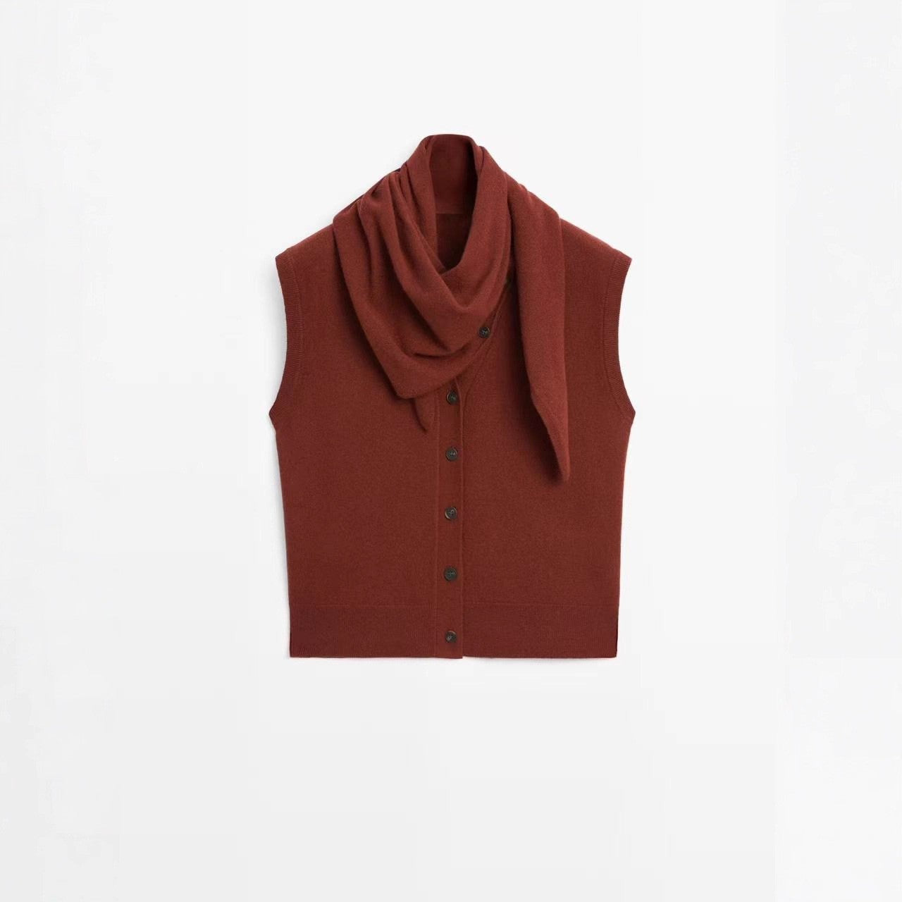 Women's Temperament Commute Bandage Dress Scarf Collar Tops