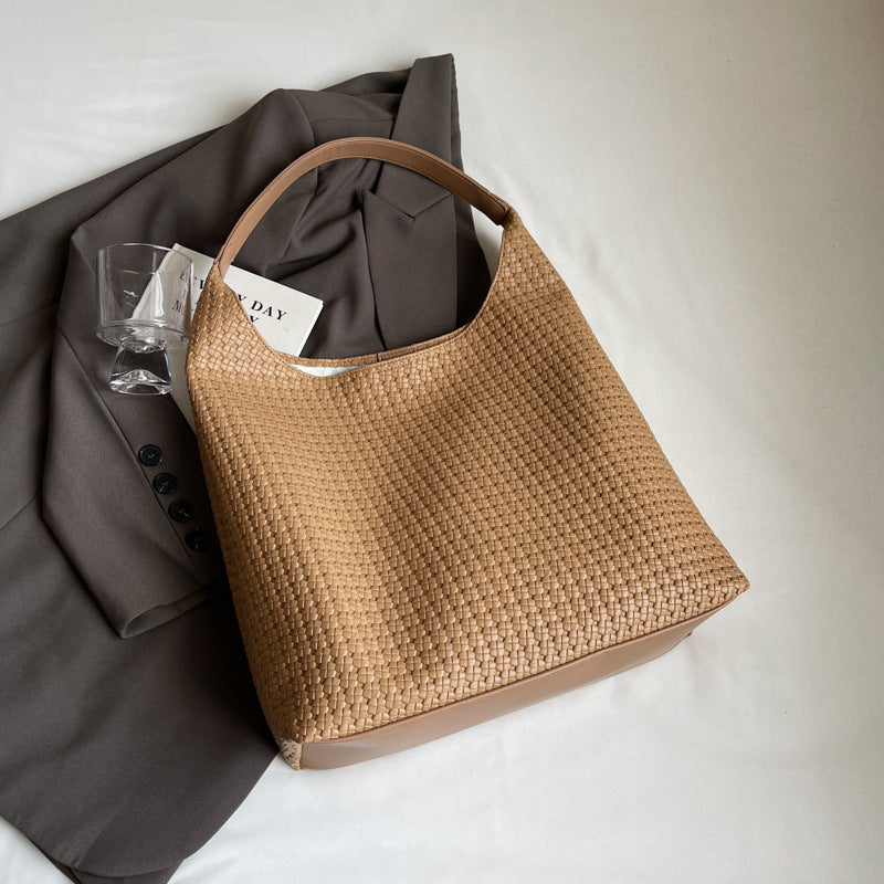 Women's Loose Large Capacity Fashion Brown Retro Crossbody Bags