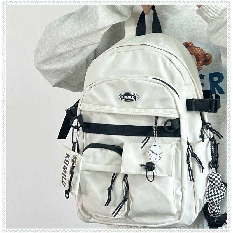 Korean Style Work Clothes Female Large Backpacks