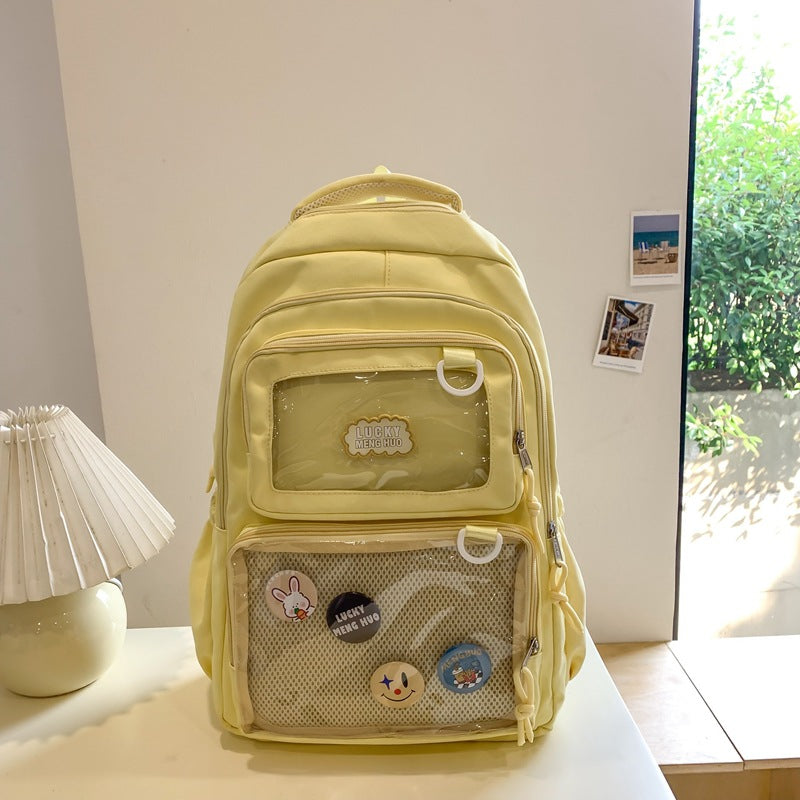 Large Capacity Female College Cute Versatile Transparent Backpacks