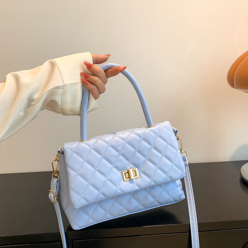 Rhombus Simple Textured Fashion Temperament Commute Bags