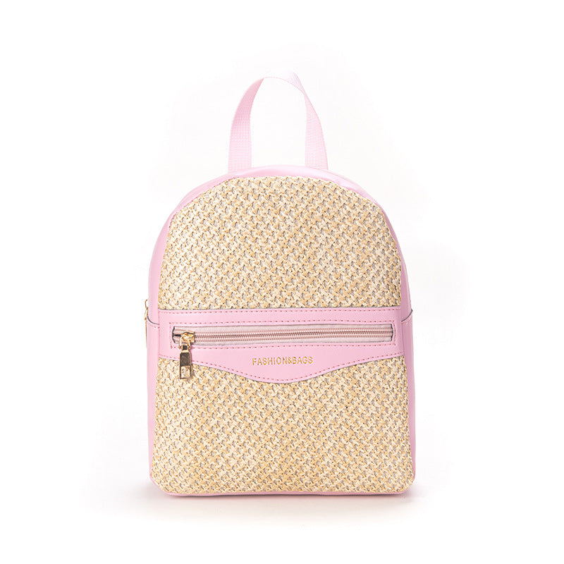Minimalist Pastoral Style Straw Cool Contrast Bags
