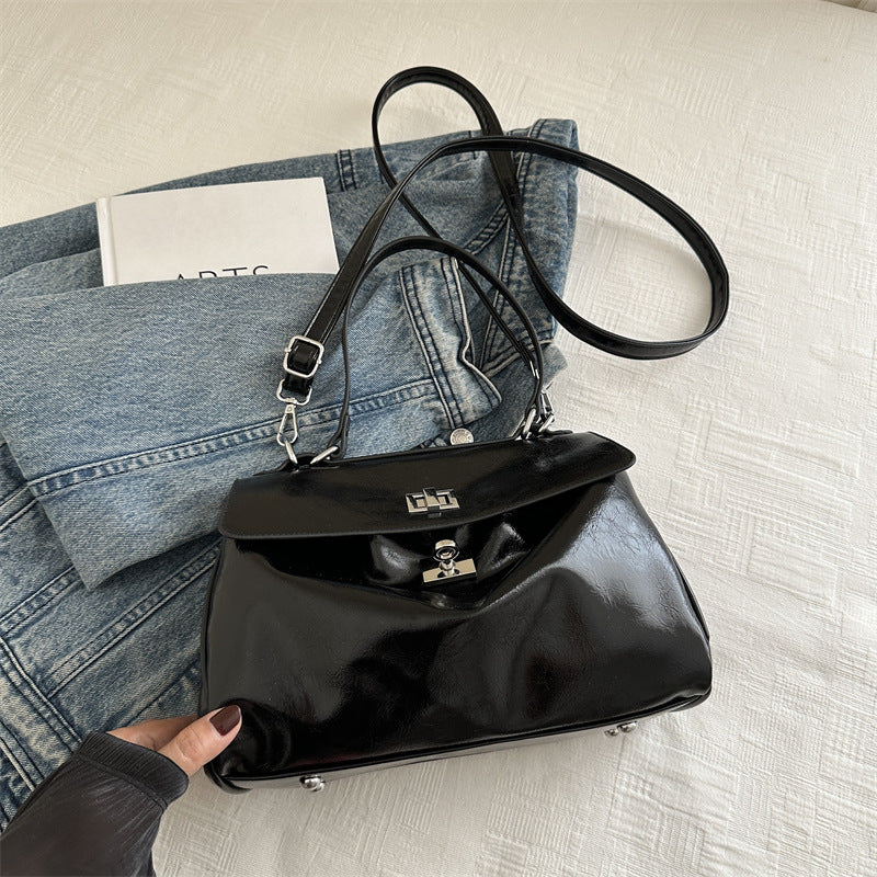 Women's Pleated Portable Autumn Simple Versatile Large Bags