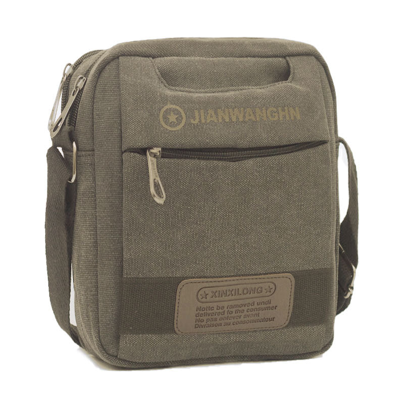 Men's Canvas Portable Korean Style Large Capacity Men's Shoulder Bags