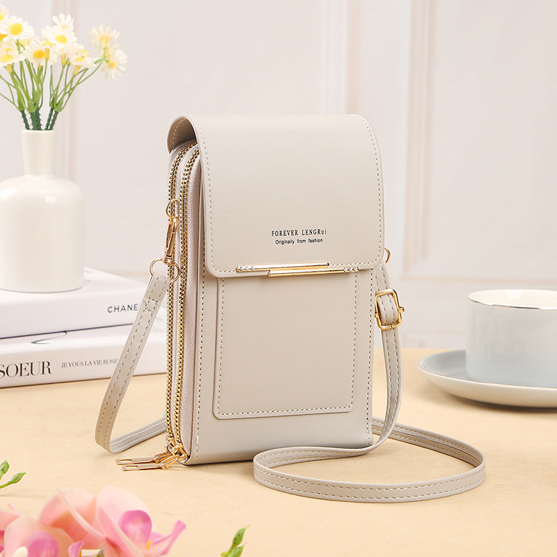 Women's Stylish Versatile Zipper Solid Color Simple Bags