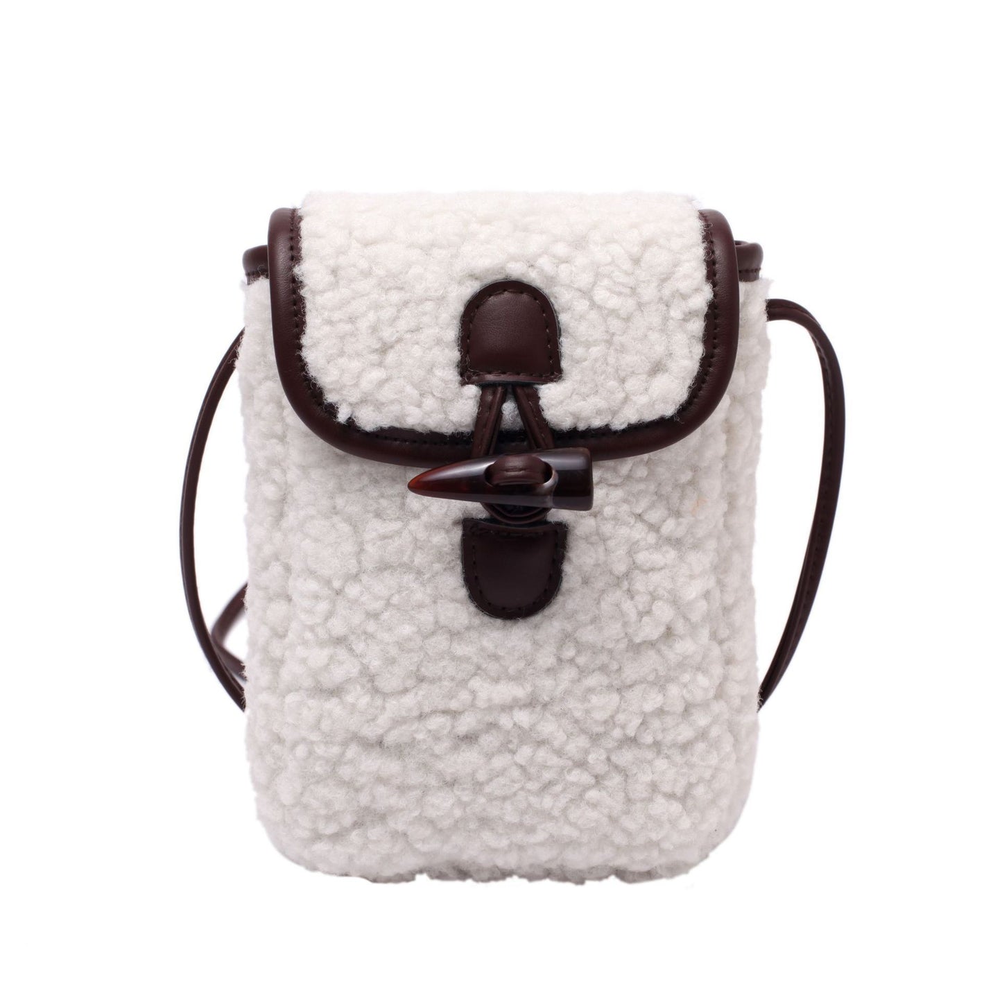 Women's Autumn Sheepskin Cute Cartoon Plush Support Crossbody Bags