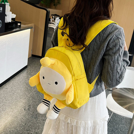 Women's Cartoon Doll Canvas Large Capacity Cute Backpacks