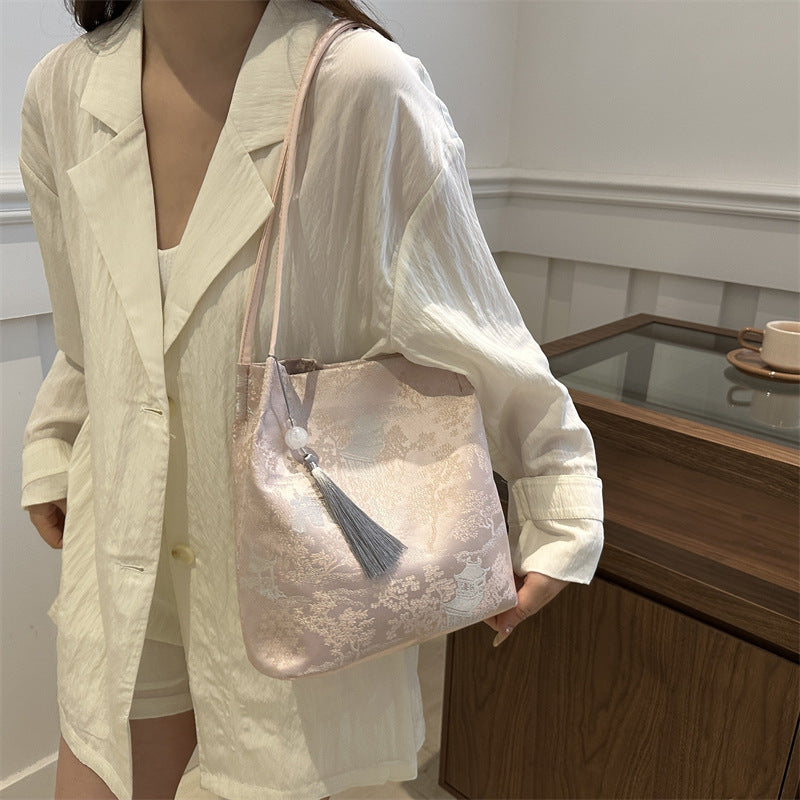 Print Large Capacity One Chinese Style Landscape Shoulder Bags