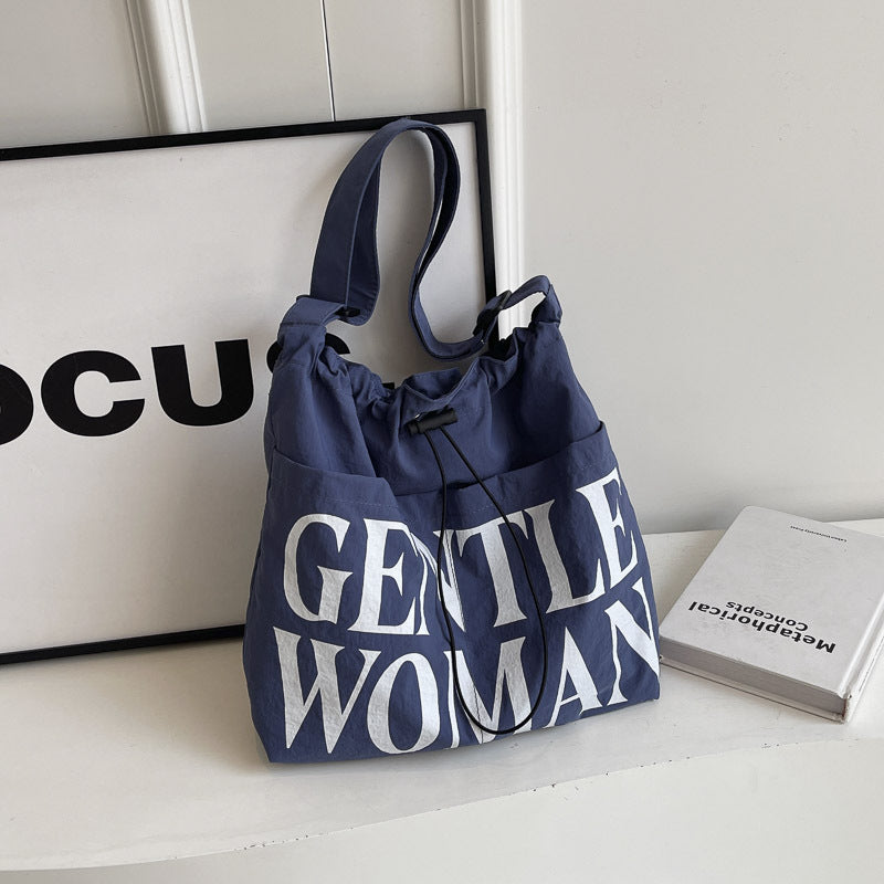 Unique Slouchy Letter Printing Simple Fashion Shoulder Bags