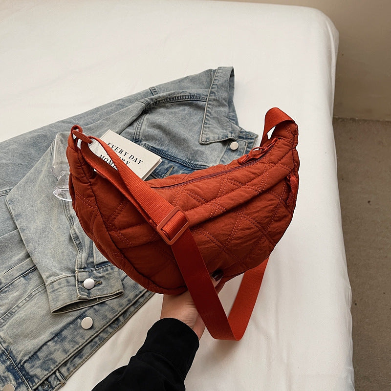 Women's Fashion Simple Western Style Solid Color Crossbody Bags