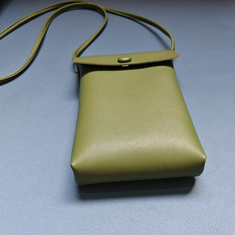Korean Style Trendy Simple Vertical Mobile Soft Leather Phone Bags