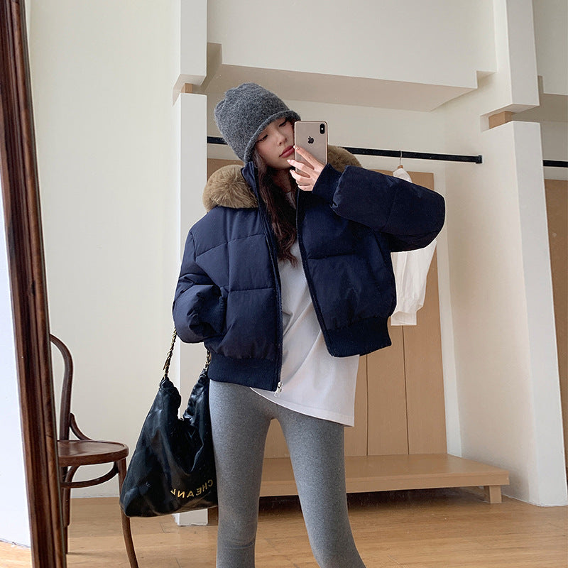 Women's Hooded Fur Collar Clothes For Winter Coats
